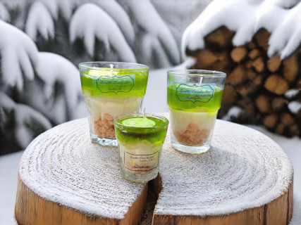 Limette-Cocoskuchen Dessertkerze