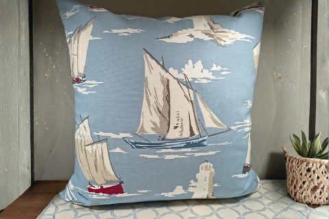 Kissen Mairtim , Segelschiff 45x45cm