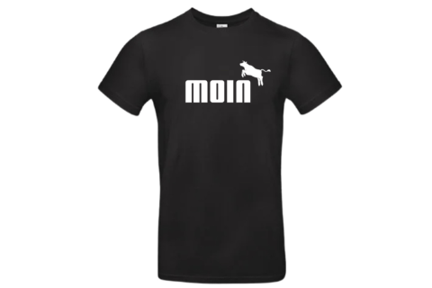 KUH(L)!  T-Shirt „MOIN mit Kuh“ für Männer bis XXXXL