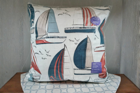 Kissen Segelschiffe 100% Baumwolle 45x45cm