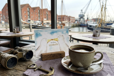 Postkarte „Möwen-Kuss“ – een Runn snobeln