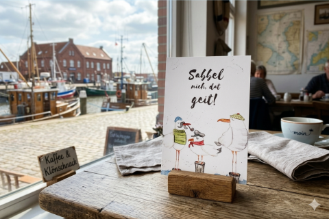 Postkarte: „Sabbel nich, dat geit!“