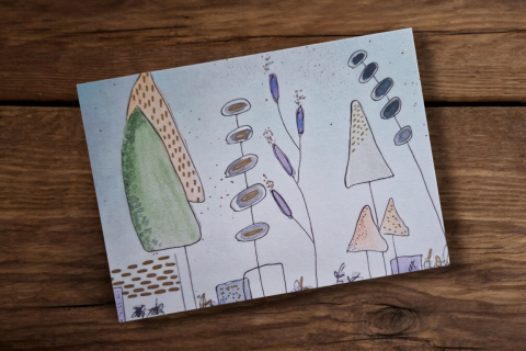 Postkarte mit Motiv -Frei-