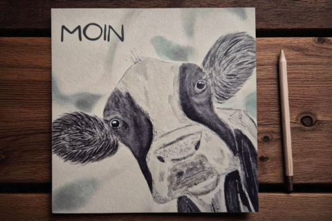 Postkarte mit Kuh -Lustig