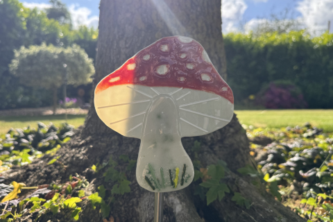 Handgefertigter Fliegenpilz von Glücksglas!