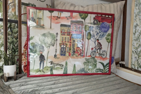 Stoff im Bilderrahmen Unterwegs/ Ausflug , englisches Design