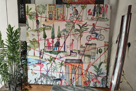 Pinnwand Unterwegs/Ausflug, englisches Design