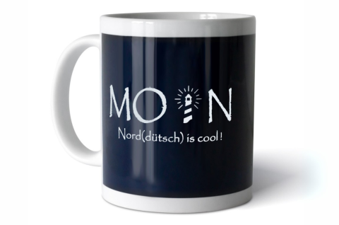 Kaffeebecher - "MOIN - Norddütsch is cool!"