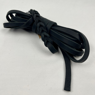 Lederleine dünn - 4 Meter - Schwarz