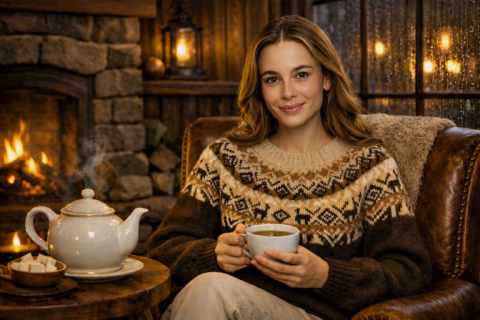 Alpaka Pullover SOLANA espresso