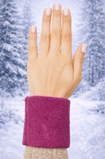 Alpaka Pulswärmer Himbeere