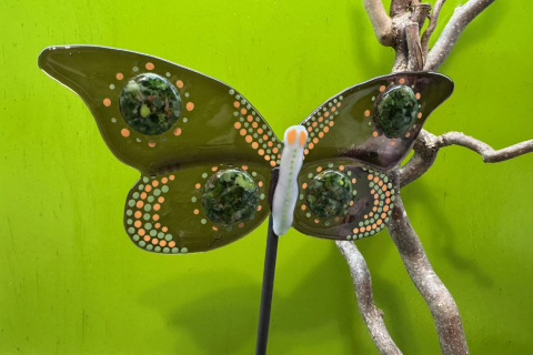 Schmetterling Lilia/Grün/Orange