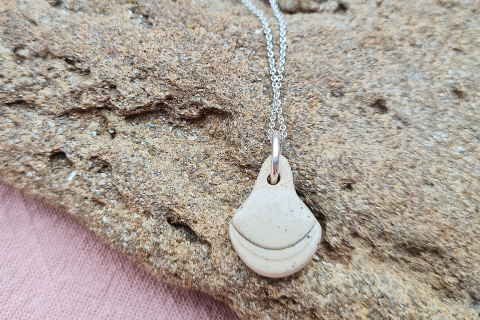 Silberkette mit keramischischen Anhänger
