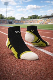 Sneaker Sport Socken schwarz-grün