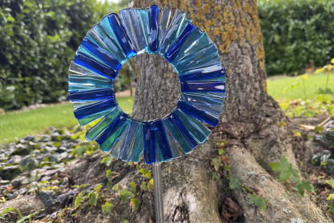 Deine handgefertigte Blaue Sonne von Glücksglas!