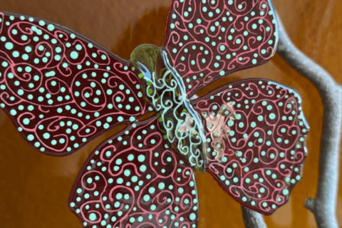 Schmetterling Rot/ Grün