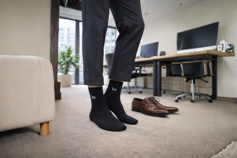 Alpaka Socken Business blau