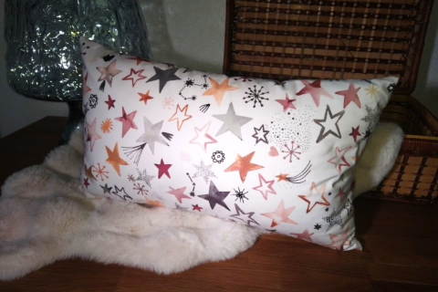 Kissen "Sterne" Weihnachten, 30x50 cm, Velour