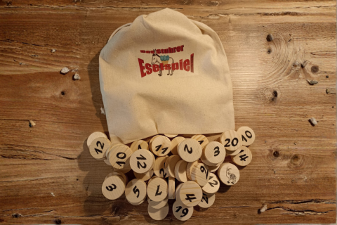 Das Stuhrer Eselspiel xs mit 61 Spielsteine Oster Edition