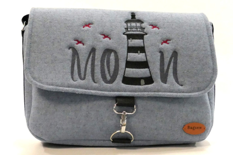 Umhängetasche - Moin - Rauchblau