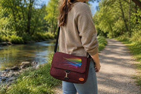 Elegante Umhängetasche - LGBTQ-Frau-Regenbogen