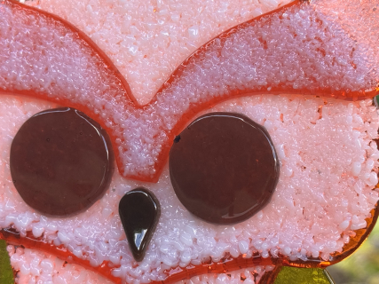 Eule Rot/Weiß