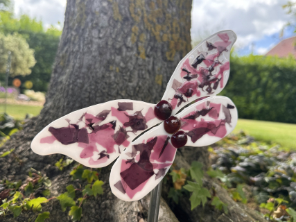 Schmetterling Weiß/Rosa