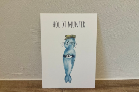 Postkarte Plattdeutsch Hol di munter 