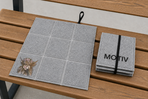 Sitzkissen to-go Ochse Blumen