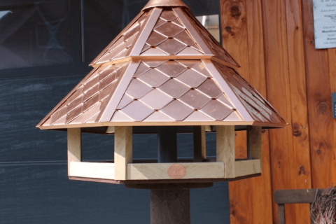 Futterhäuschen groß Kupfer