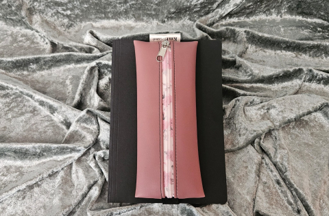 Stiftemäppchen Altrosa mit Gummiband