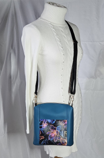 Handtasche Petrol Bunt