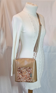 Handtasche Hell Braun Paisleymuster