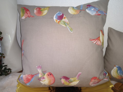 Kissen " Wintervögel" 45x45 cm, 100% Baumwolle