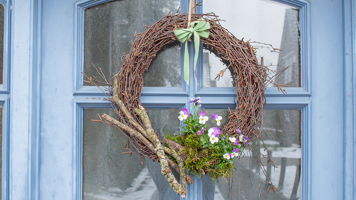 DIY Frühlingskranz aus Birkenreisig