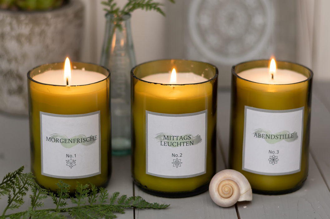 So werden aus alten Weinflaschen stylische Kerzen
